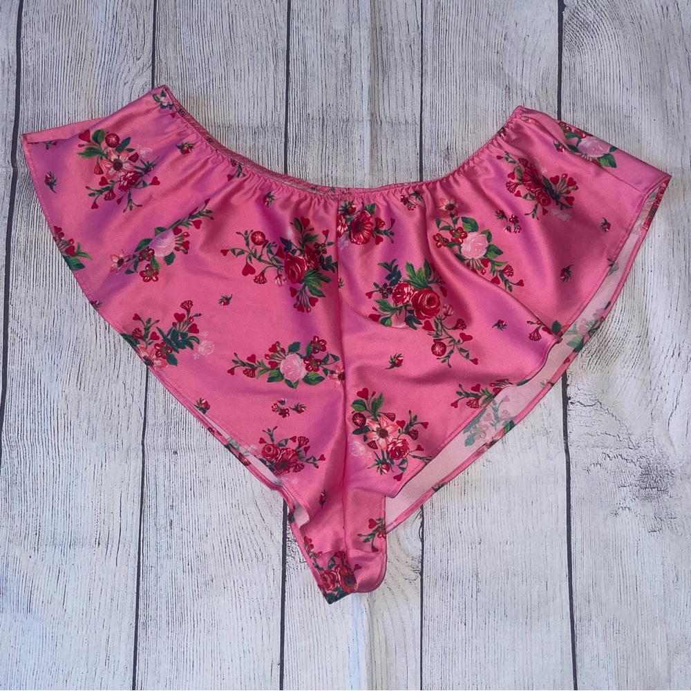 Victoria's Secret Pink Floral Satin Shorts